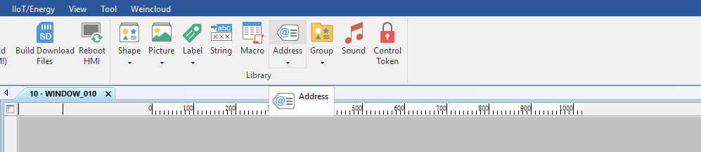 Команда Address в разделе Library EasyBuilder Pro